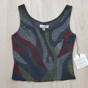 Dusk by Belinda Ch'ng NWT Beaded Sleeveless Tank Top Size 10